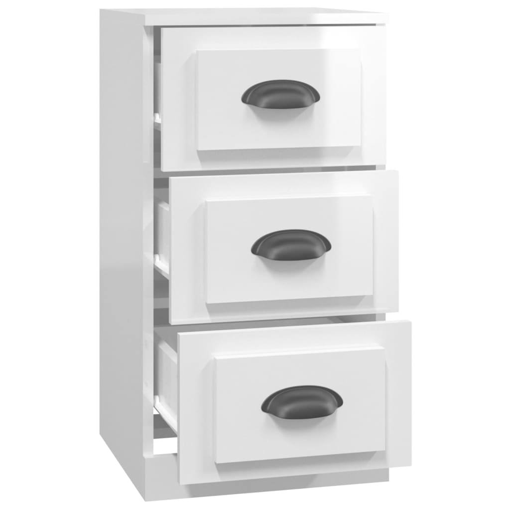 Sideboard Hochglanz-Weiß 36x35,5x67,5 cm Holzwerkstoff - Pazzar.ch