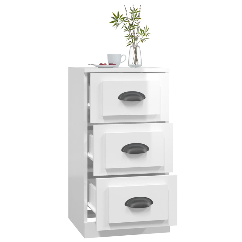 Sideboard Hochglanz-Weiß 36x35,5x67,5 cm Holzwerkstoff - Pazzar.ch