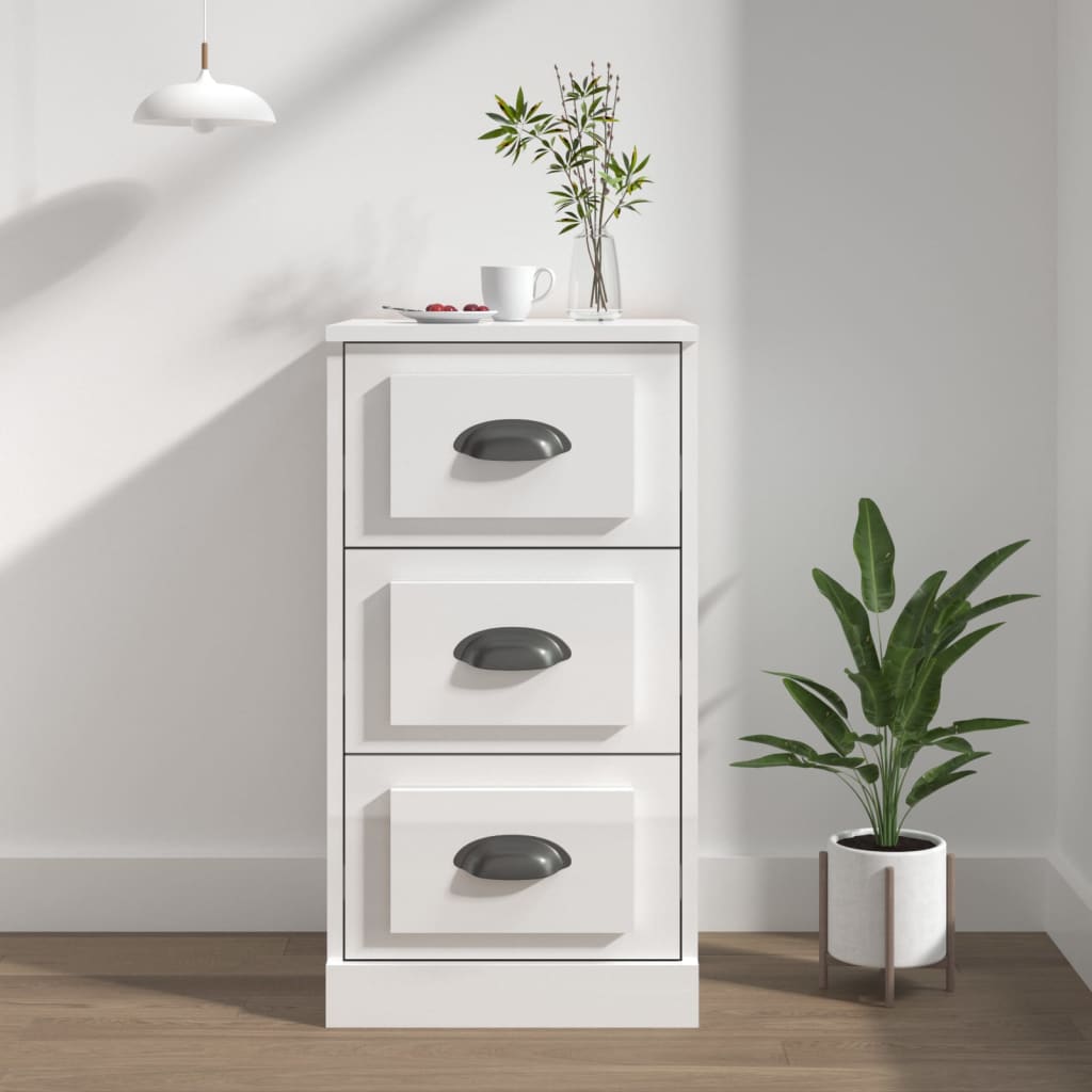 Sideboard Hochglanz-Weiß 36x35,5x67,5 cm Holzwerkstoff - Pazzar.ch