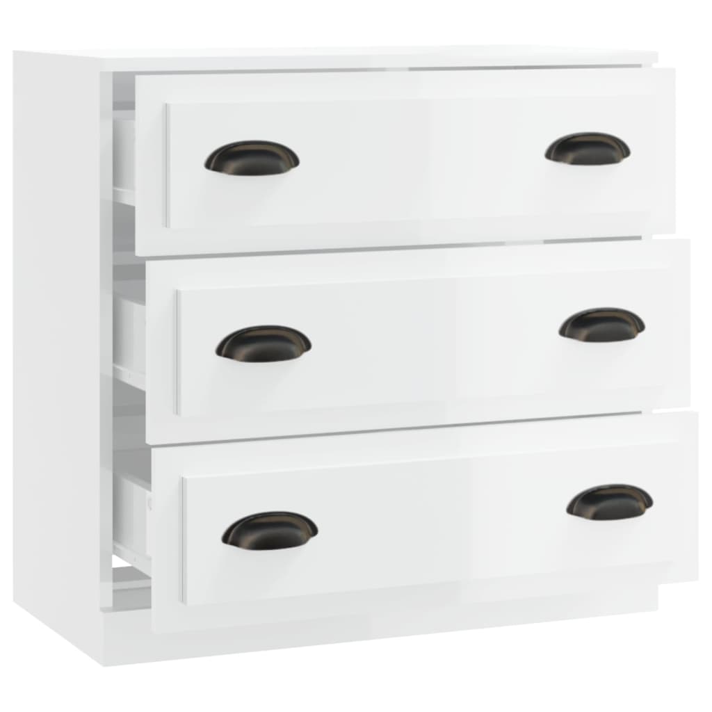 Sideboard Hochglanz-Weiß 70x35,5x67,5 cm Holzwerkstoff - Pazzar.ch