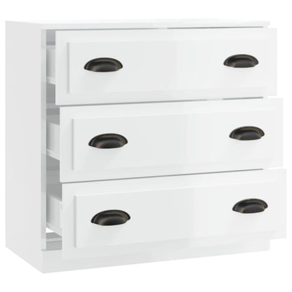 Sideboard Hochglanz-Weiß 70x35,5x67,5 cm Holzwerkstoff - Pazzar.ch