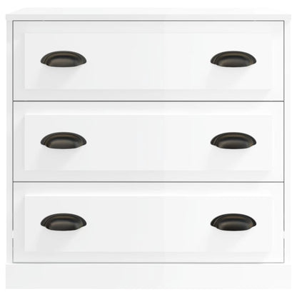 Sideboard Hochglanz-Weiß 70x35,5x67,5 cm Holzwerkstoff - Pazzar.ch