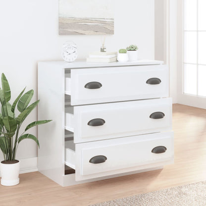 Sideboard Hochglanz-Weiß 70x35,5x67,5 cm Holzwerkstoff - Pazzar.ch