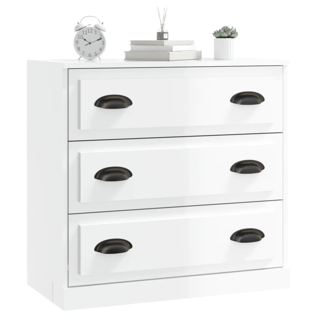 Sideboard Hochglanz-Weiß 70x35,5x67,5 cm Holzwerkstoff - Pazzar.ch