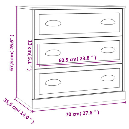 Sideboard Hochglanz-Weiß 70x35,5x67,5 cm Holzwerkstoff - Pazzar.ch