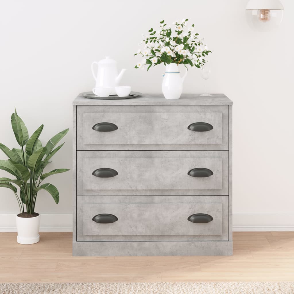 Sideboard Betongrau 70x35,5x67,5 cm Holzwerkstoff - Pazzar.ch