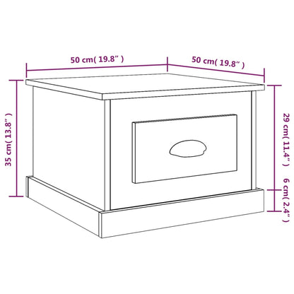 Couchtisch Hochglanz-Weiß 50x50x35 cm Holzwerkstoff - Pazzar.ch