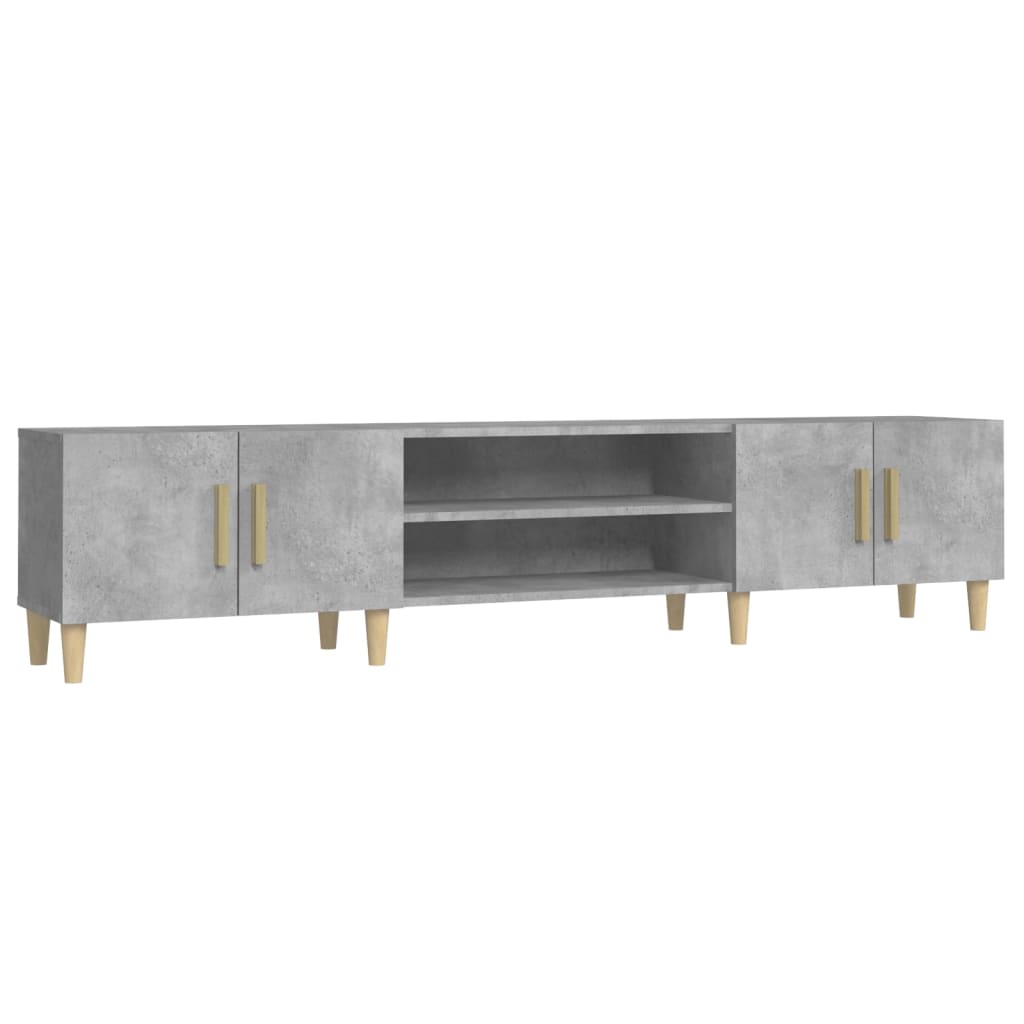 TV-Schrank Betongrau 180x31,5x40 cm Holzwerkstoff - Pazzar.ch
