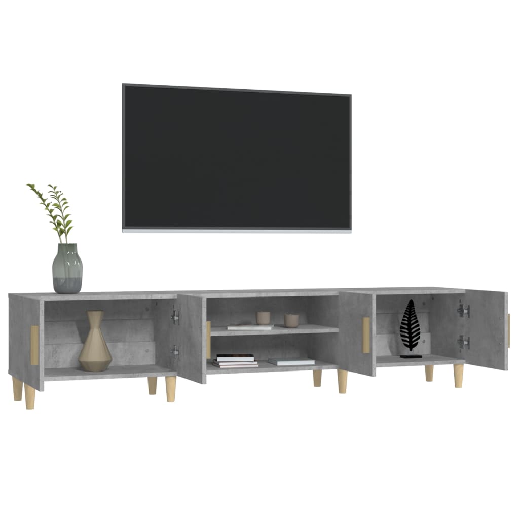 TV-Schrank Betongrau 180x31,5x40 cm Holzwerkstoff - Pazzar.ch