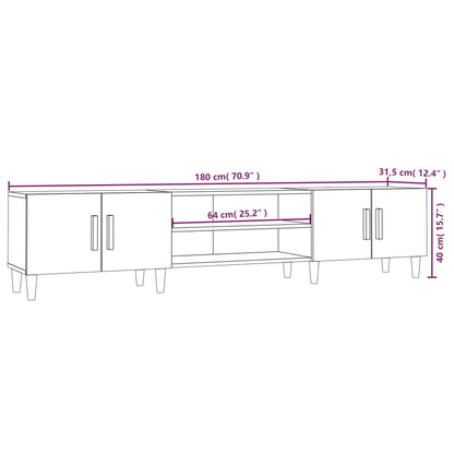 TV-Schrank Betongrau 180x31,5x40 cm Holzwerkstoff - Pazzar.ch