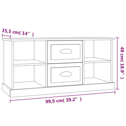 TV-Schrank Weiß 99,5x35,5x48 cm Holzwerkstoff - Pazzar.ch