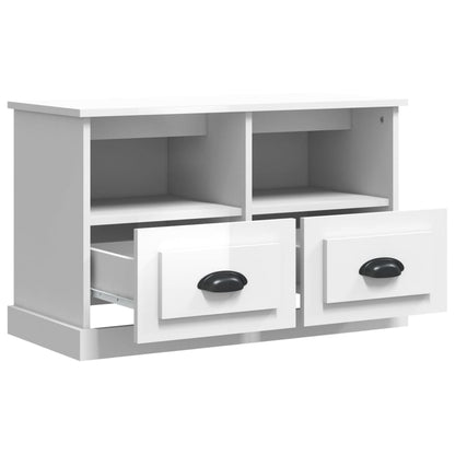TV-Schrank Hochglanz-Weiß 80x35x50 cm Holzwerkstoff - Pazzar.ch