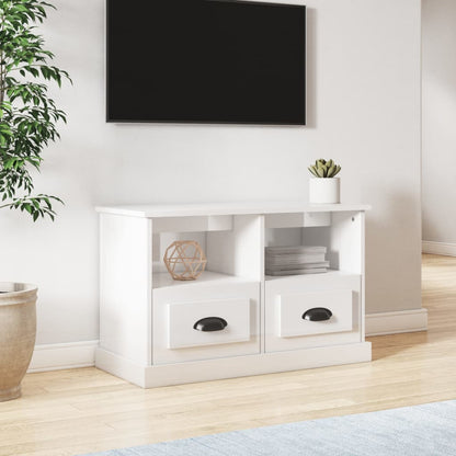 TV-Schrank Hochglanz-Weiß 80x35x50 cm Holzwerkstoff - Pazzar.ch