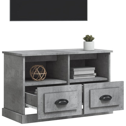 TV-Schrank Betongrau 80x35x50 cm Holzwerkstoff - Pazzar.ch