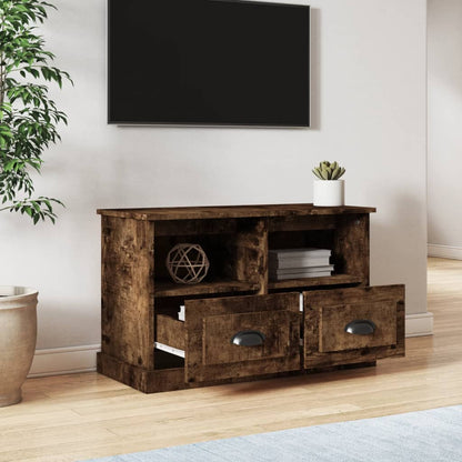 TV-Schrank Räuchereiche 80x35x50 cm Holzwerkstoff - Pazzar.ch