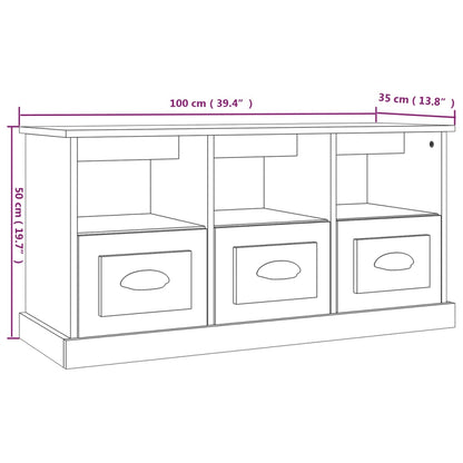 TV-Schrank Weiß 100x35x50 cm Holzwerkstoff - Pazzar.ch