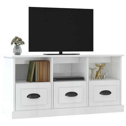TV-Schrank Hochglanz-Weiß 100x35x50 cm Holzwerkstoff - Pazzar.ch