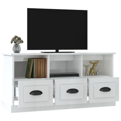 TV-Schrank Hochglanz-Weiß 100x35x50 cm Holzwerkstoff - Pazzar.ch