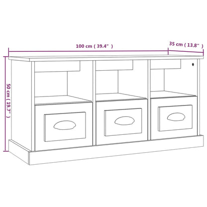 TV-Schrank Sonoma-Eiche 100x35x50 cm Holzwerkstoff - Pazzar.ch