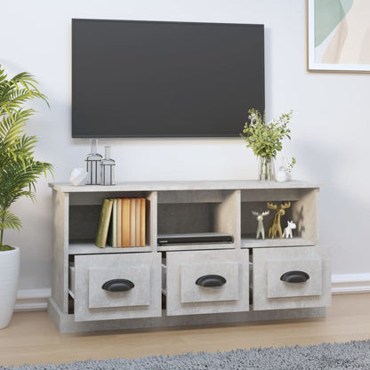 TV-Schrank Betongrau 100x35x50 cm Holzwerkstoff - Pazzar.ch