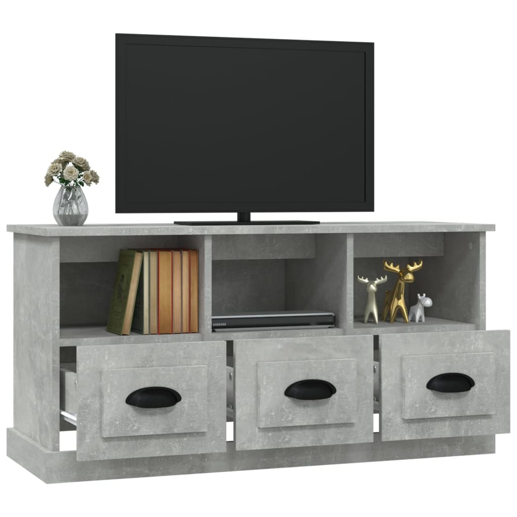 TV-Schrank Betongrau 100x35x50 cm Holzwerkstoff - Pazzar.ch