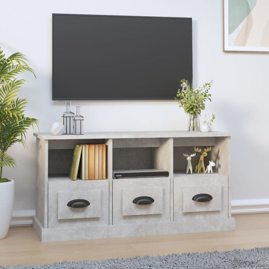TV-Schrank Betongrau 100x35x50 cm Holzwerkstoff - Pazzar.ch