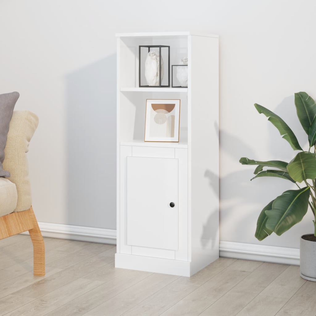 Highboard Hochglanz-Weiß 36x35,5x103,5 cm Holzwerkstoff - Pazzar.ch