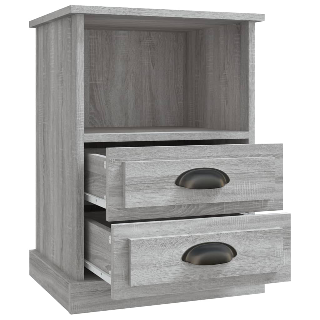 Nachttische 2 Stk. Grau Sonoma 43x36x60 cm - Pazzar.ch