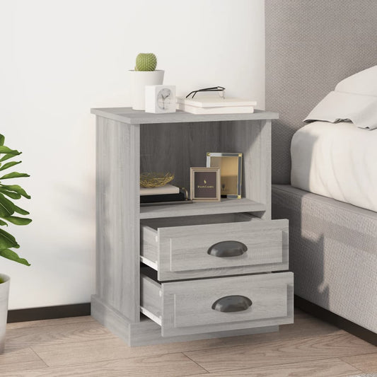 Nachttische 2 Stk. Grau Sonoma 43x36x60 cm - Pazzar.ch