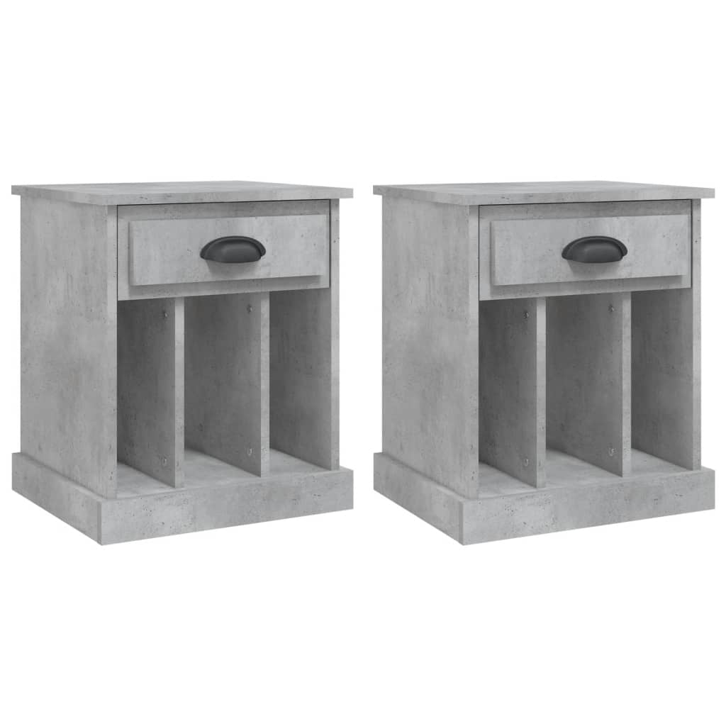 Nachttische 2 Stk. Betongrau 43x36x50 cm - Pazzar.ch