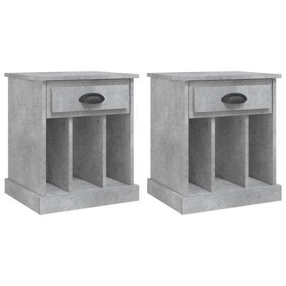 Nachttische 2 Stk. Betongrau 43x36x50 cm - Pazzar.ch