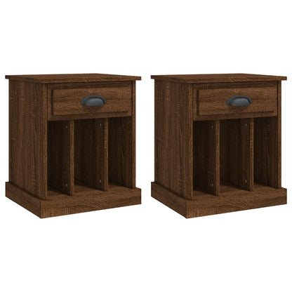 Nachttische 2 Stk. Braun Eichen-Optik 43x36x50 cm - Pazzar.ch