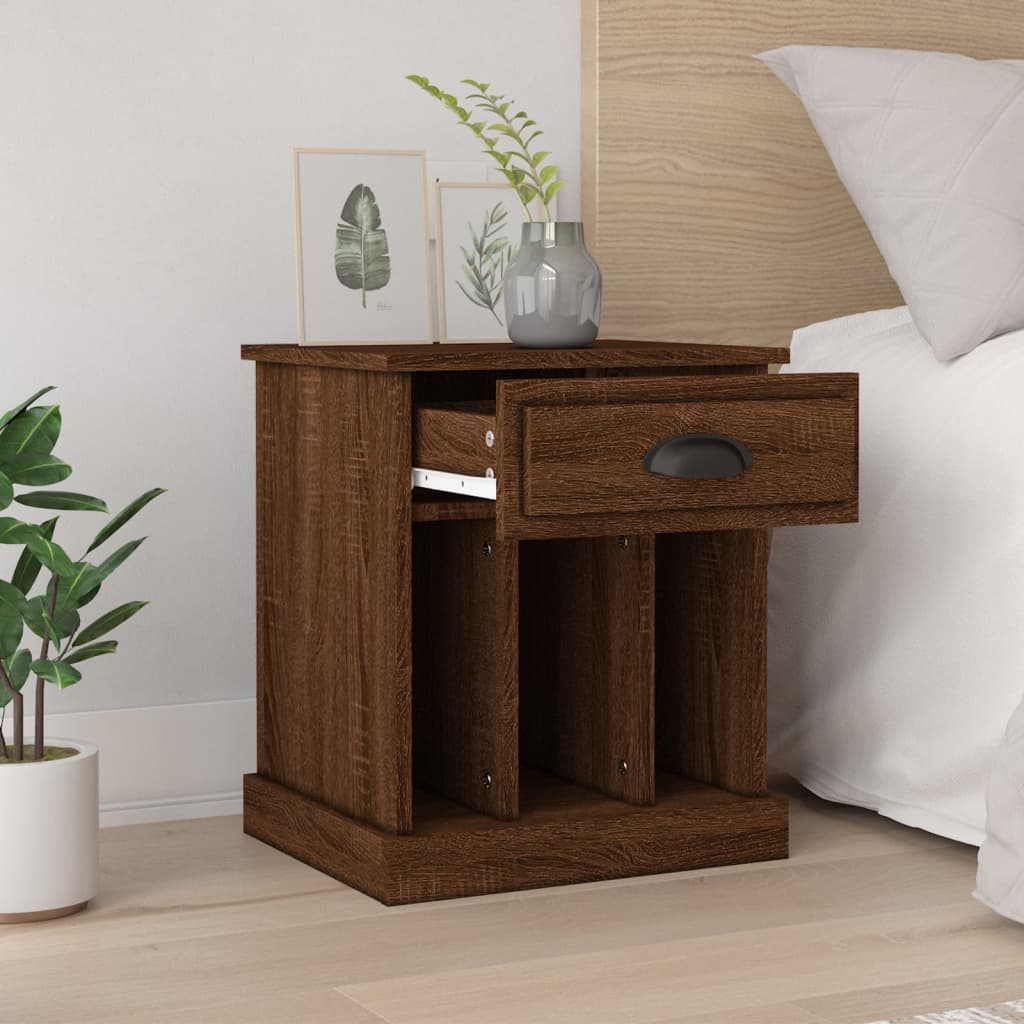 Nachttische 2 Stk. Braun Eichen-Optik 43x36x50 cm - Pazzar.ch