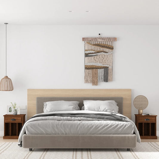 Nachttische 2 Stk. Braun Eichen-Optik 43x36x50 cm - Pazzar.ch