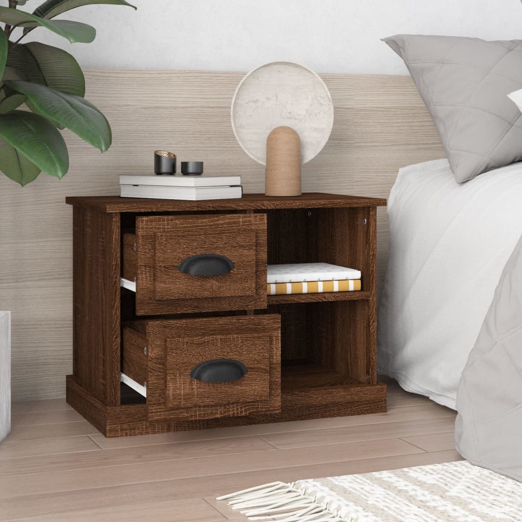 Nachttisch Braun Eichen-Optik 60x35,5x45 cm - Pazzar.ch