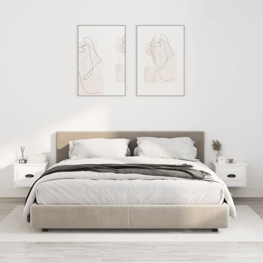 Wand-Nachttische 2 Stk. Hochglanz-Weiß 41,5x36x28 cm - Pazzar.ch
