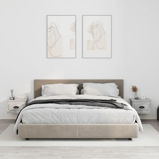 Wand-Nachttische 2 Stk. Betongrau 41,5x36x28 cm - Pazzar.ch