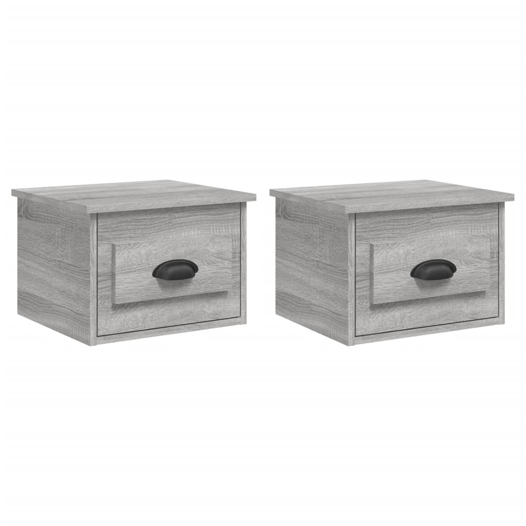 Wand-Nachttische 2 Stk. Grau Sonoma 41,5x36x28 cm - Pazzar.ch