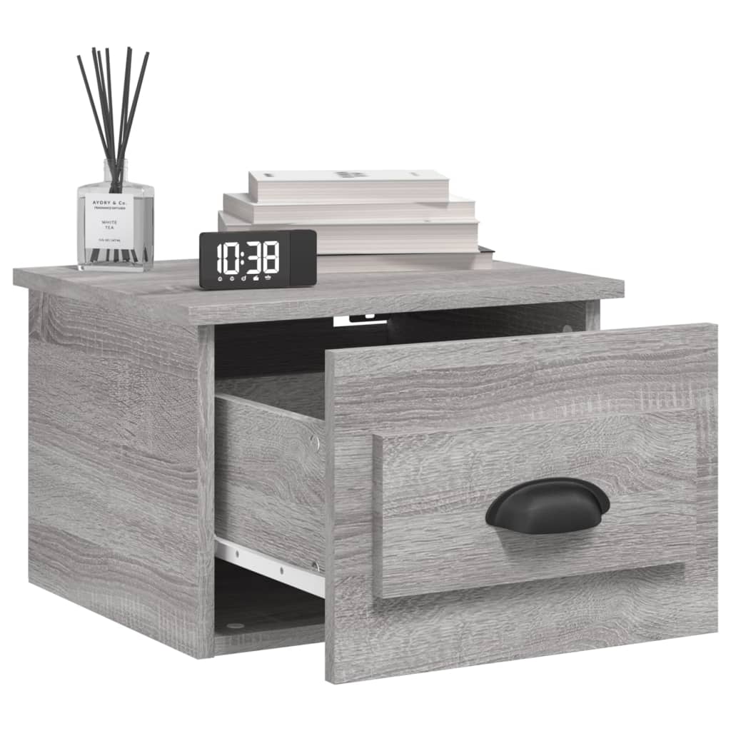 Wand-Nachttische 2 Stk. Grau Sonoma 41,5x36x28 cm - Pazzar.ch