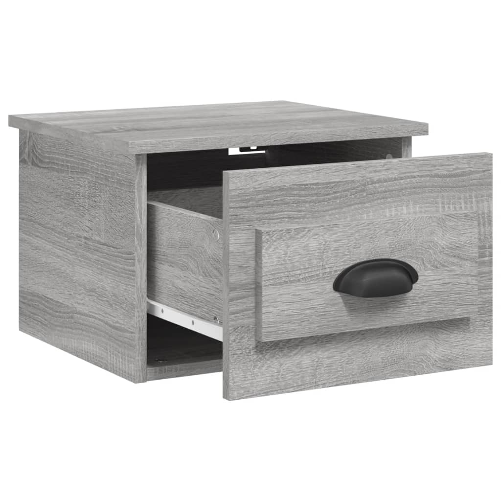 Wand-Nachttische 2 Stk. Grau Sonoma 41,5x36x28 cm - Pazzar.ch