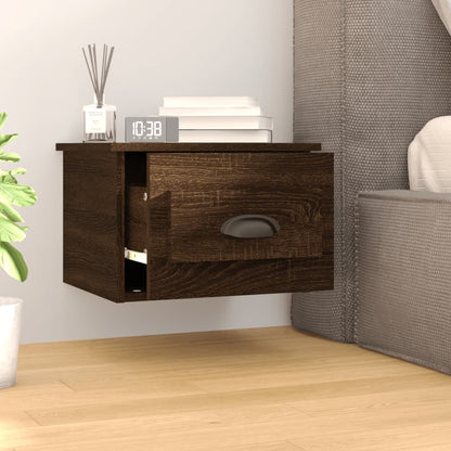 Wand-Nachttisch Braun Eichen-Optik 41,5x36x28 cm - Pazzar.ch