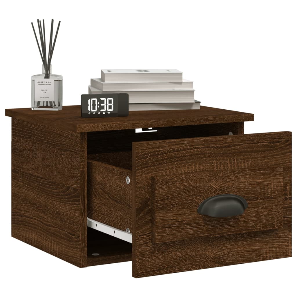 Wand-Nachttisch Braun Eichen-Optik 41,5x36x28 cm - Pazzar.ch