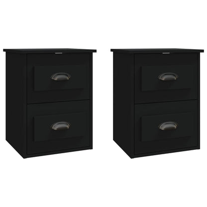 Wand-Nachttische 2 Stk. Schwarz 41,5x36x53 cm - Pazzar.ch