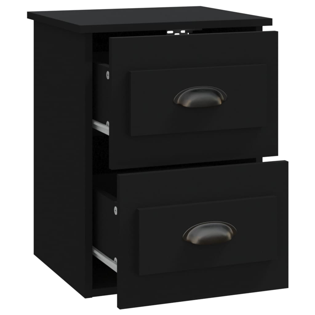 Wand-Nachttische 2 Stk. Schwarz 41,5x36x53 cm - Pazzar.ch