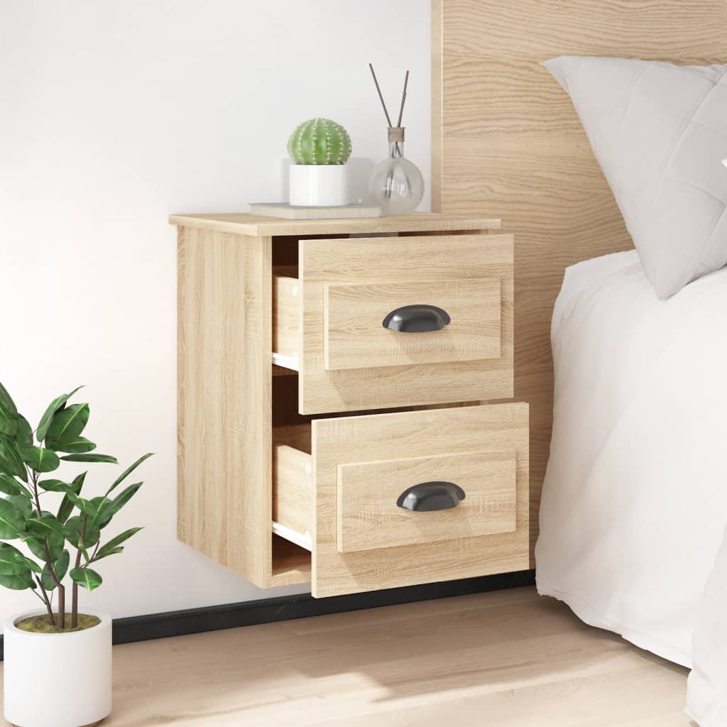 Wand-Nachttische 2 Stk. Sonoma-Eiche 41,5x36x53 cm - Pazzar.ch