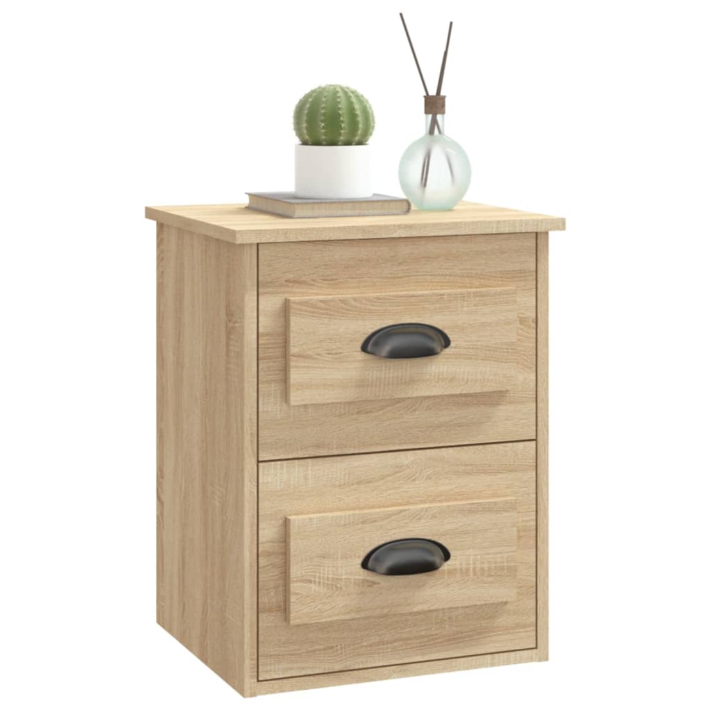 Wand-Nachttische 2 Stk. Sonoma-Eiche 41,5x36x53 cm - Pazzar.ch