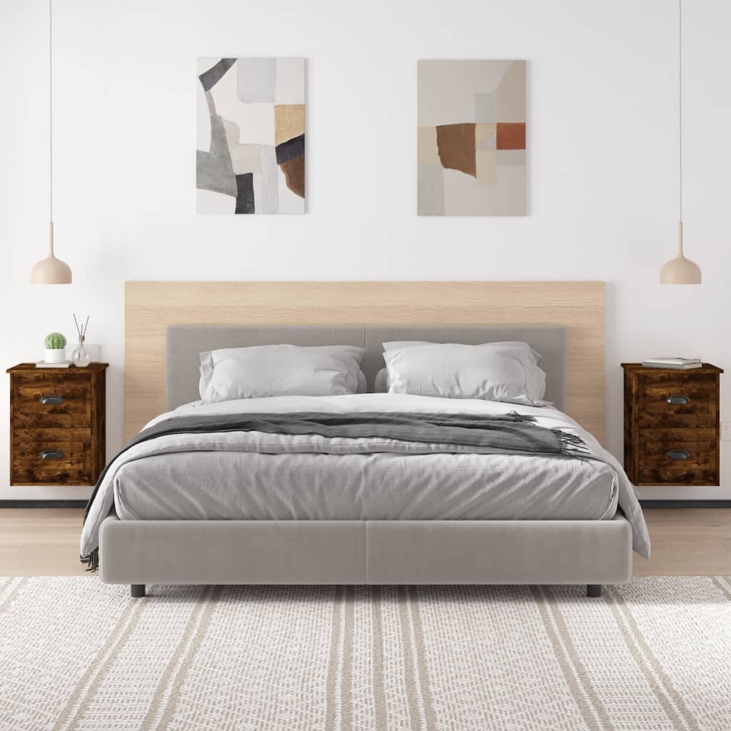Wand-Nachttische 2 Stk. Räuchereiche 41,5x36x53 cm - Pazzar.ch