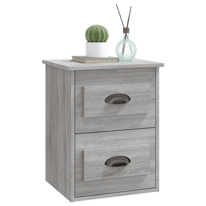 Wand-Nachttische 2 Stk. Grau Sonoma 41,5x36x53 cm - Pazzar.ch