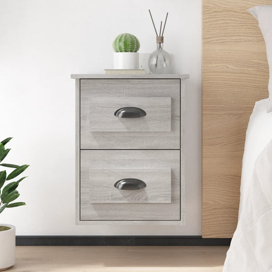 Wand-Nachttische 2 Stk. Grau Sonoma 41,5x36x53 cm - Pazzar.ch