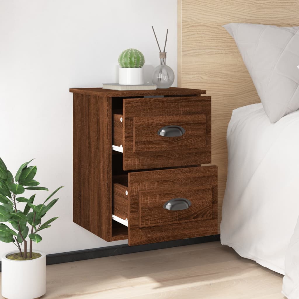 Wand-Nachttisch Braun Eichen-Optik 41,5x36x53 cm - Pazzar.ch